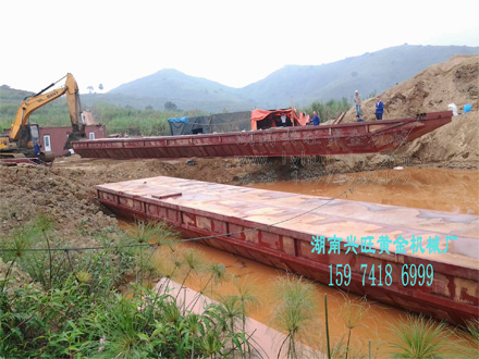 剛果金采金船安裝現場